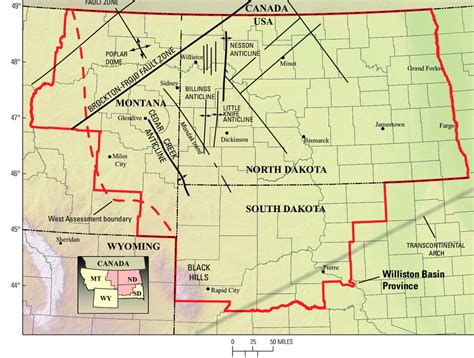 Williston Basin Province Showing Major Structural Features The