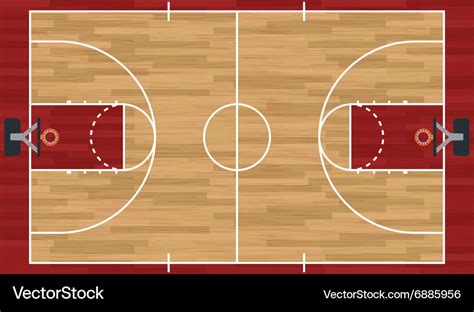 Realistic Basketball Court Royalty Free Vector Image