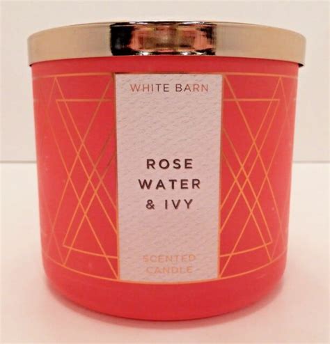 Bath And Body Works White Barn 3 Wick Scented Candle Rose Water Ivy 14