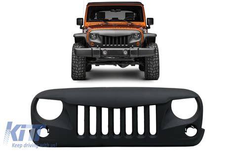 Central Front Grille Suitable For Jeep Wrangler Rubicon Jk 2007 2017