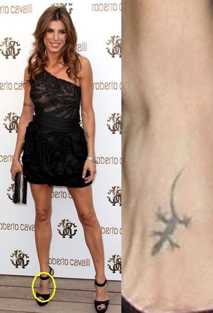 Elisabetta Canalis Tattoos Tiny Lizard Tattoo On Foot Pretty Designs