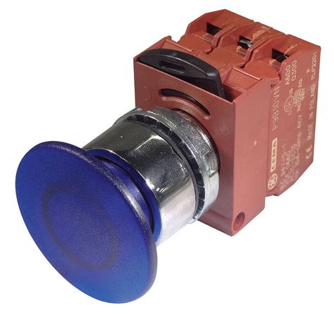Abb Maintained Push Pull Blue Illuminated Push Button 49a655