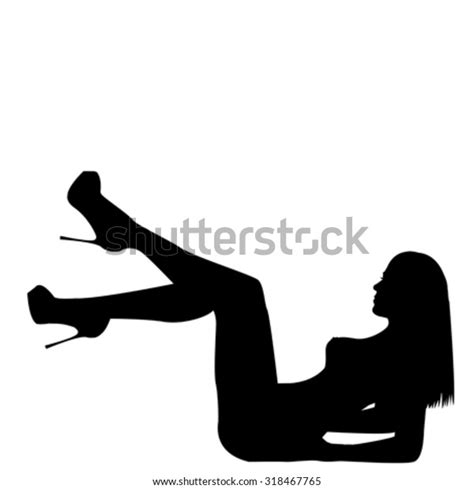 Silhouette Sexy Woman On Back Stock Vector Royalty Free 318467765 Shutterstock