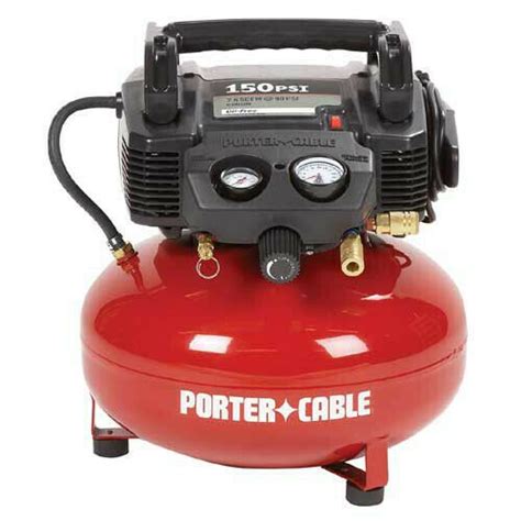 Porter Cable 08 Hp 6 Gallon Oil Free Pancake Air Compressor C2002 New