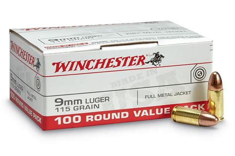 Winchester 9mm 115 Gr Fmj Value Pack 100box For Sale Online