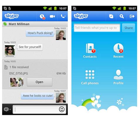 Download skype for windows, mac or linux today. Skype Android App Updated With Media Sharing (video)