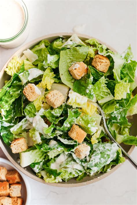 Easy Healthy Caesar Salad Dressing Without Anchovies The Whole Cook