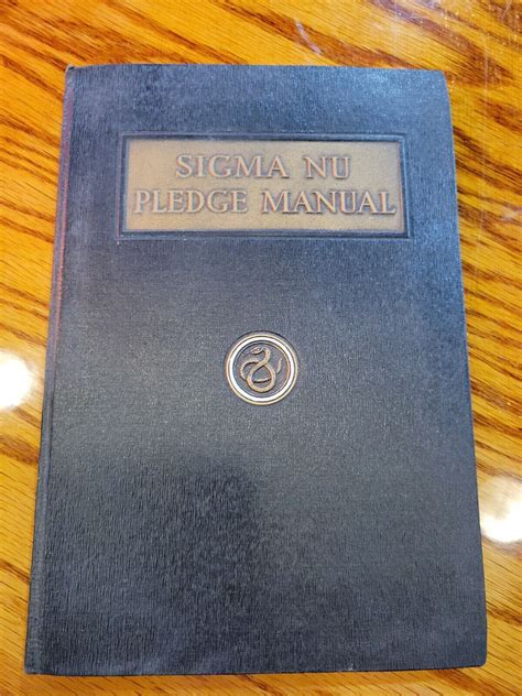 Mavin Sigma Nu Fraternity Pledge Manual 8th Edition 1946