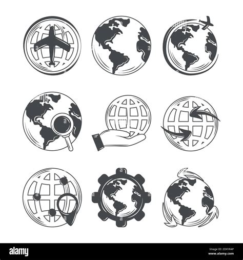 World Globe Map Travel Planning Save The Planet And More Icons