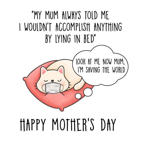 Funny Mothers Day Card From Son Or Daughter For Mum Card Bunnies
