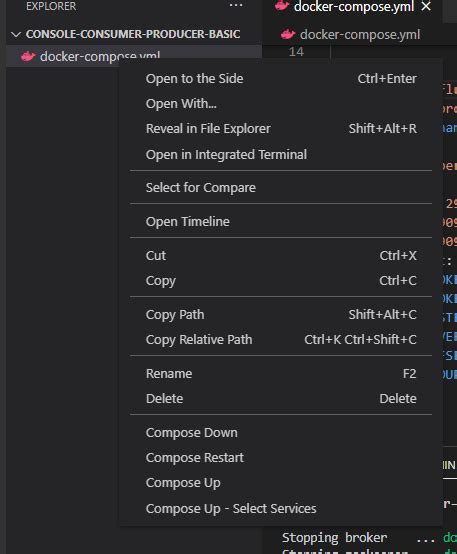 Right Click Shell Actions On Docker Composeyml In Windows Explorer