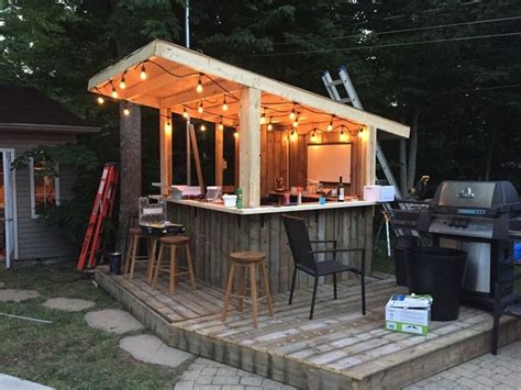 Beautiful Outdoor Bar Setup For Friends Gathering Outdoor Patio