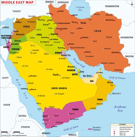 Map Of Middle East In 2020 Middle East Map Middle East Map
