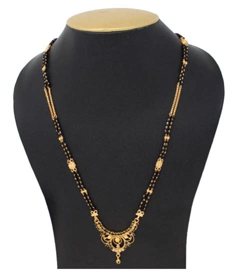 Imc Deals Indian Mangalsutra 22k Gold Plated Black Beads 20