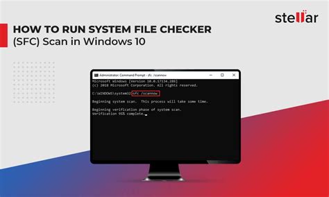 How To Run System File Checker Sfc Scan In Windows 10 Stellar 2022