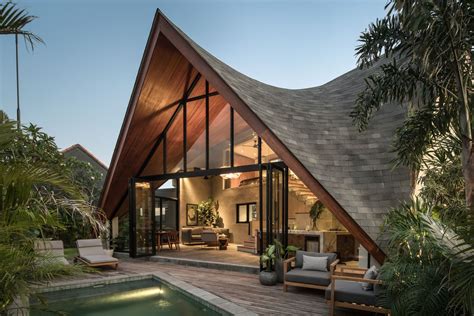 Indoor Outdoor Home In Bali Comes Complete With A Statement Roof Curbed
