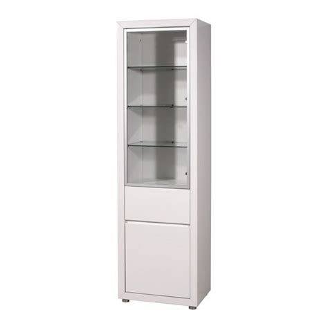 Fino High Gloss Tall Display Cabinet White Display Cabinet Cabinet
