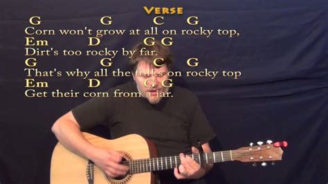 Rocky Top Osbourne Brothers Strum Guitar Cover Lesson With Lyrics