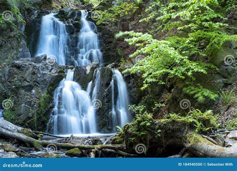 Forsakar Waterfall Stunning Slow Falling Water Near Degeberga In Lush