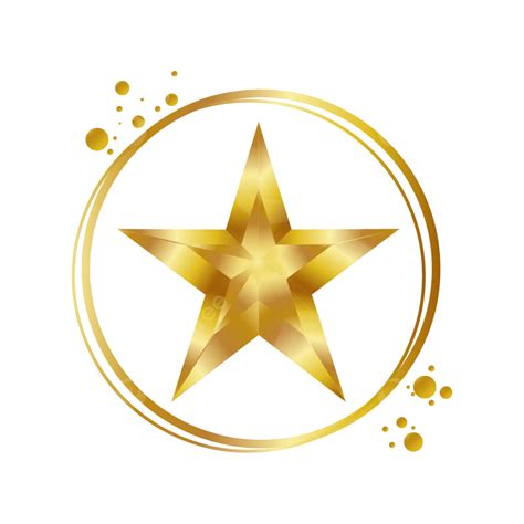 Estrellas Doradas Con Anillo De Círculo Dorado Ilustración Vectorial