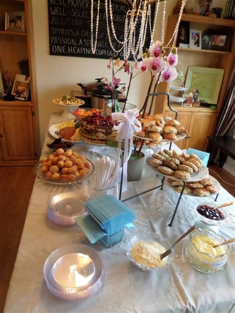 I was in the mood for something filling and delicious and this did not disappoint. Brunch table idea... Cream puffs, scones, croissants ...