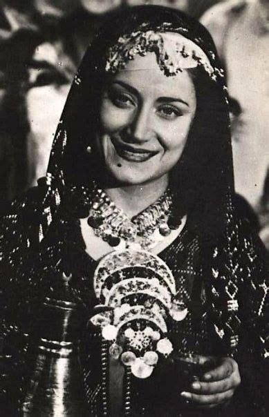 the great egyptian actress asmahan in a classic assiut robe and dowery necklace egyptian