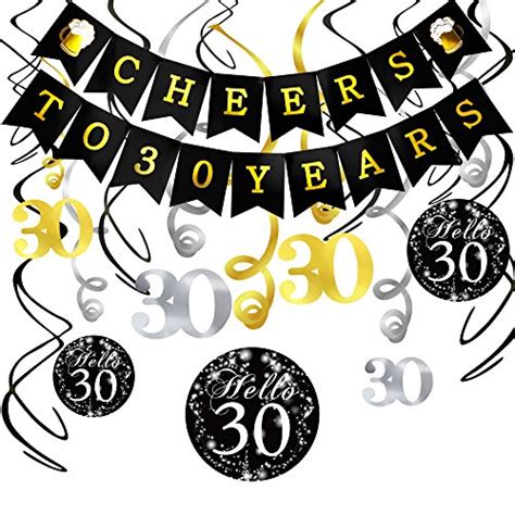 Buy 30th Birthday Decorations Kit Konsait Cheers To 30 Years Banner