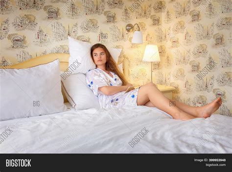 Woman Relaxing Bed Image Photo Free Trial Bigstock