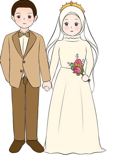 Gambar Pengantin Kartun Muslim 125 Muslim Love Couple Wedding Bride