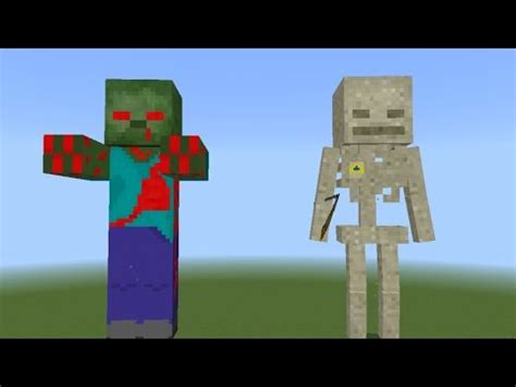 Blood Zombie Titan Vs Sand Skeleton Titan Minecraft Pe Mobs Battle Ep