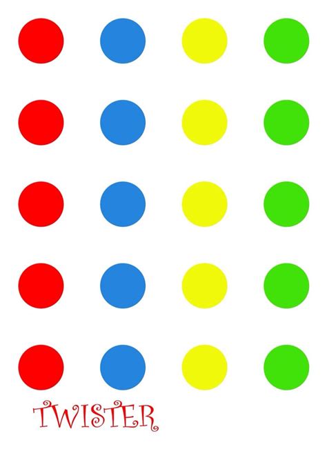 Twister Game Mini Printable Twister Game Paper Crafts For Kids