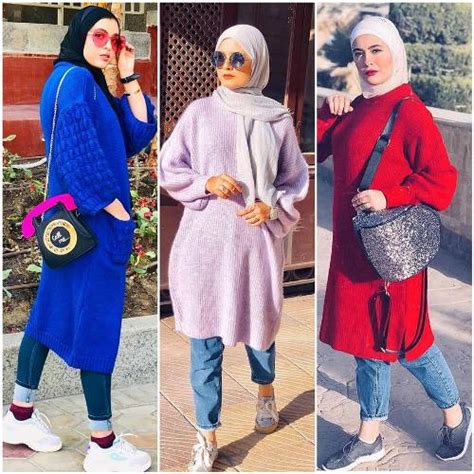 combination winter hijab styles just trendy girls