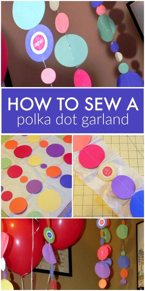 Sew An Easy Polka Dot Paper Garland Space Birthday Party Outer Space