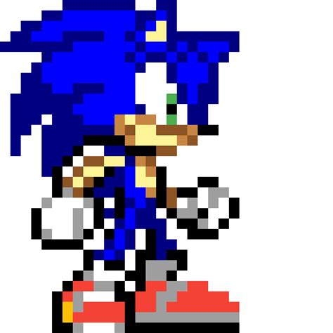 Sonic The Hedgehog From Sonic Advanced Pixel Art Pixel Art Maker My