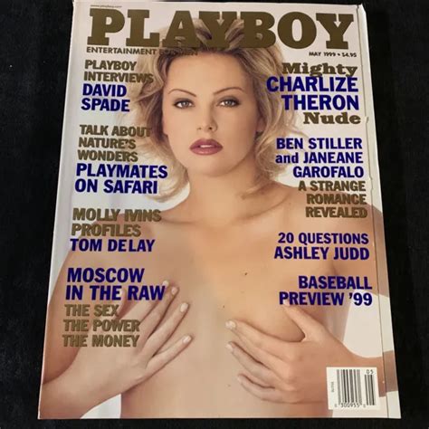 Playboy Magazine May Featuring Charlize Theron Nude Near Mint
