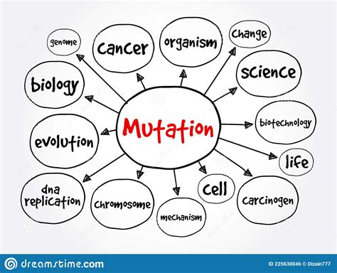 Mutation Mind Map Concept For Presentations And Reports Stock