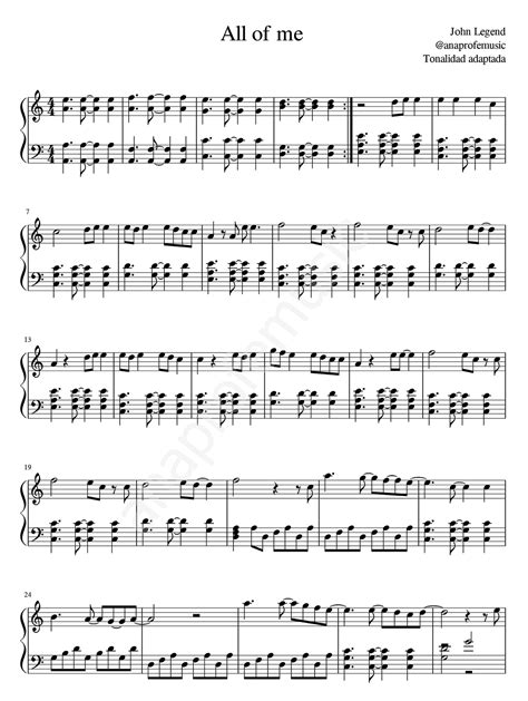 John legend, lindsey stirling — all of me 04:38. AnaProfeMusic: Partitura Piano All of me, de John Legend ...