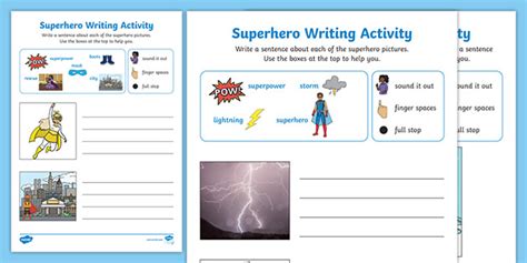 Superhero Themed Early Writing Activities Teacher Made