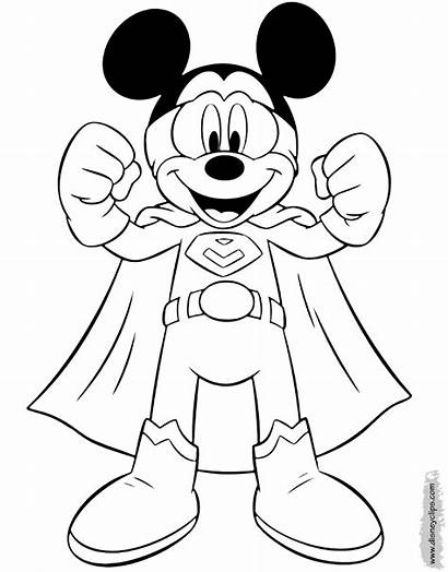 Mickey Mouse Coloring Pages Disneyclips Superhero Pdf