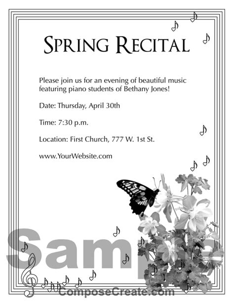 Editable Recital Program Package Spring Recital Programs
