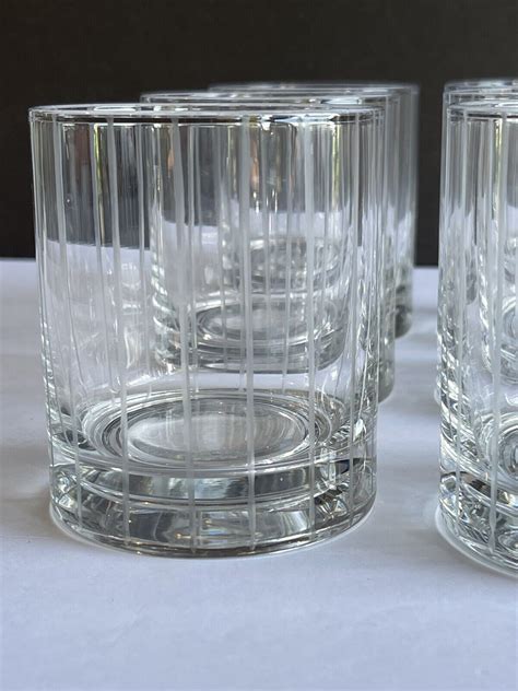 Double Old Fashioned Crystal Glasses Set Of 6 Ebay