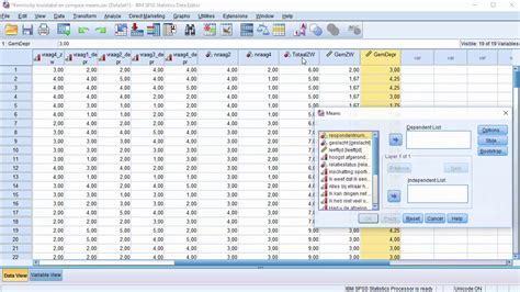 Compare Means In Spss V2 Youtube