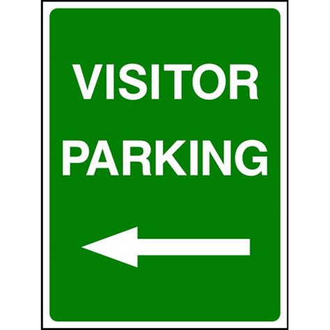 Kpcm Visitor Parking Left Arrow Sign Made In The Uk