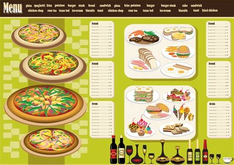 Desain menu makanan dengan mudah dan gratis di canva. Desain daftar menu minuman dan makanan free vector ...