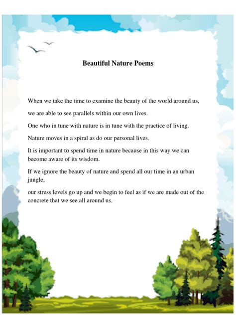 Beautiful Nature Poems Pdf