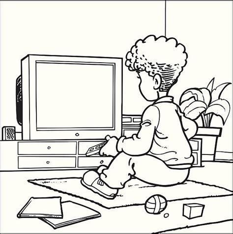 300 Boy Watching Tv Stock Illustrations Royalty Free Vector Graphics