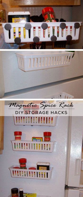 Magnetic Spice Rack For Refrigerator Diy Storage Ideas For Small