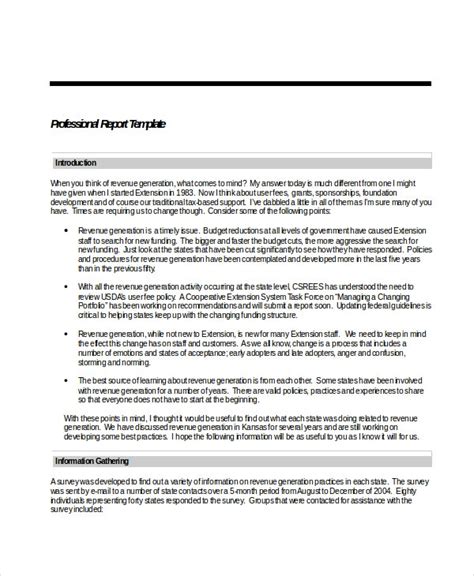 A Professional Report Template Templates Example Templates Example