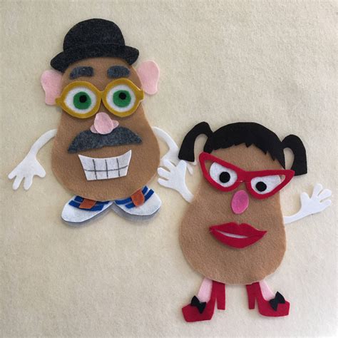 Mr And Mrs Potato Head Felt Board Pattern For The Classic Game Etsy