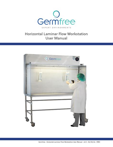 Germfree Horizontal Laminar Flow Workstation User Manual - Germfree